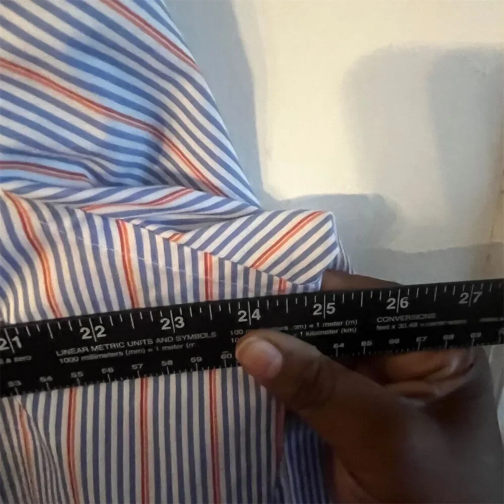 Banana Republic Men's XL Striped Slim Fit‎ Non-Iron Long Sleeve Dress Shirt